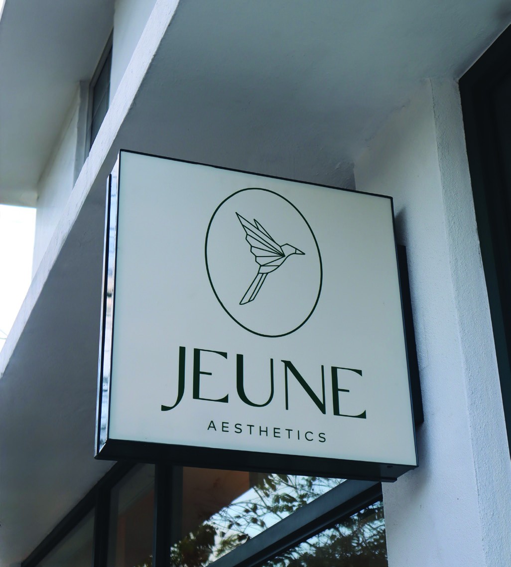Jeune Aesthetics exterior sign in Miami, Florida